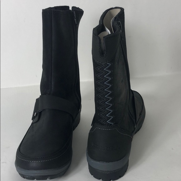 Merrell Boots Emery Buckle Booties Black New - Picture 6 of 8